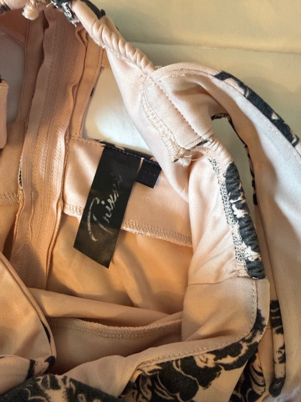 Trixxi Blush Pink Mini Dress with Black Floral Print - Picture 2 of 8